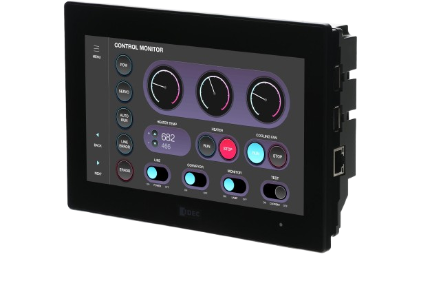Front view of FT2J integrated touchscreen controller